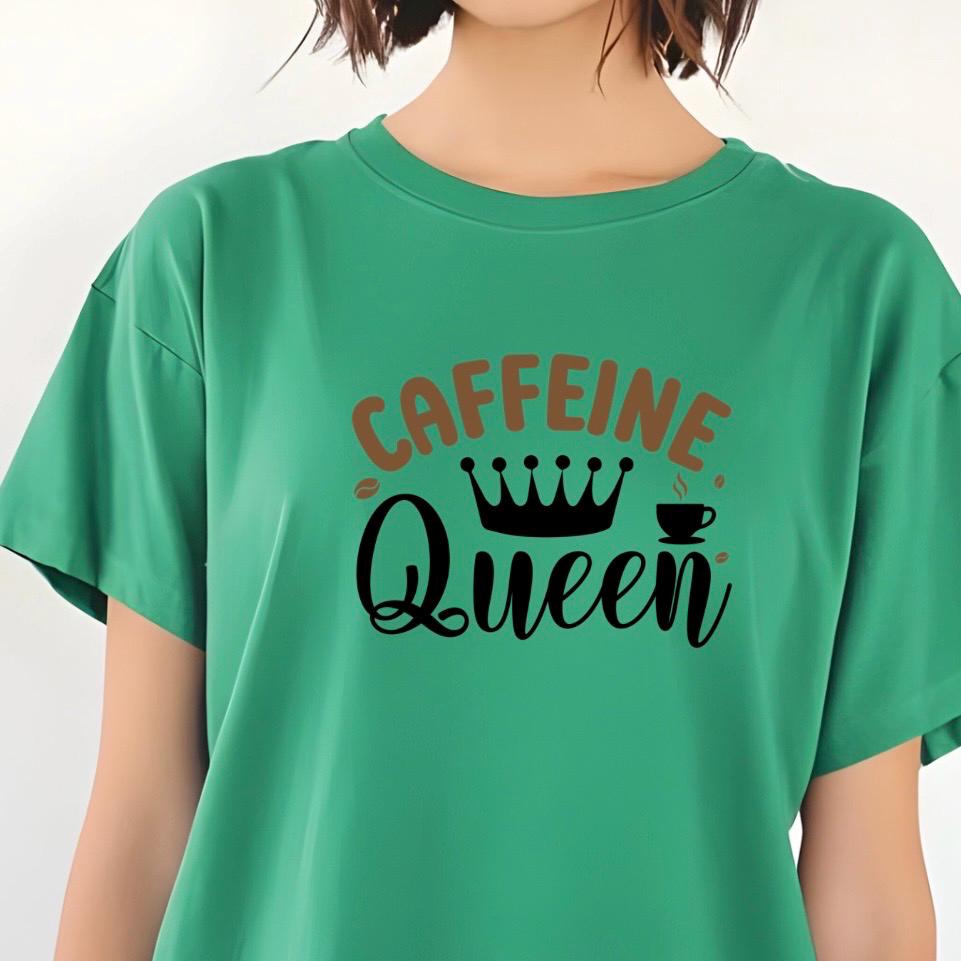 Caffeine Queen Graphic Apparel | Cozy Sweatshirt & Casual T-Shirt