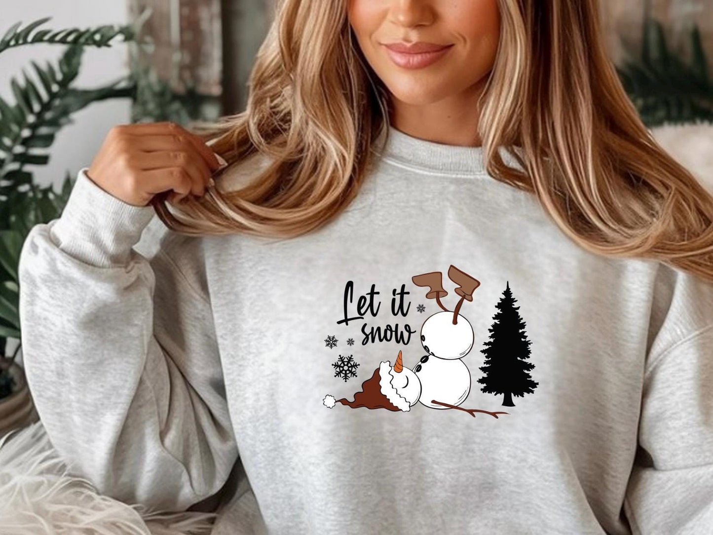 Funny Let It Snow Snowman Tee or sweatshirt