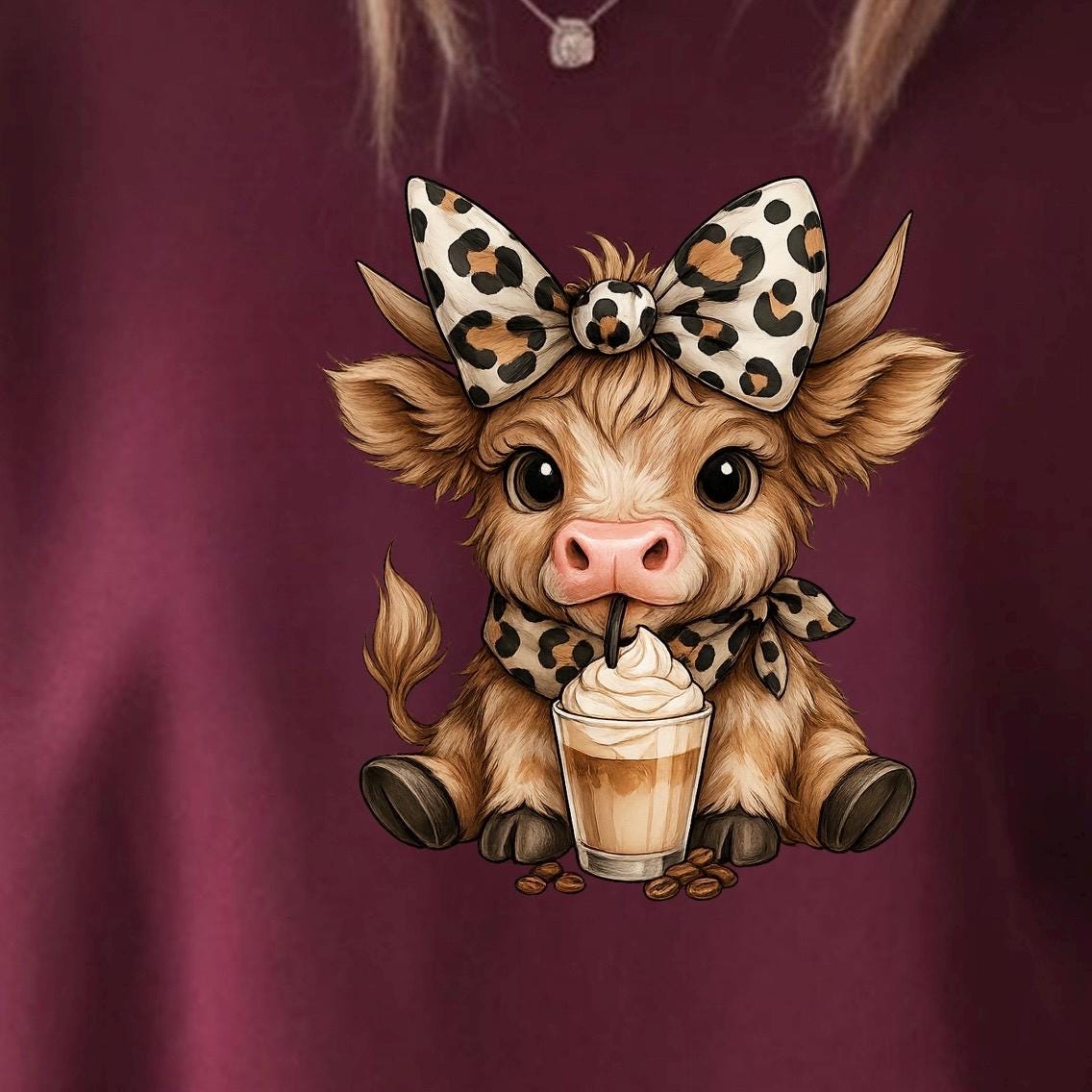 Highland Cow Shirt Sweatshirt Cute Cow Graphic Tee Cozy Animal Lover Gift Unisex Gildan