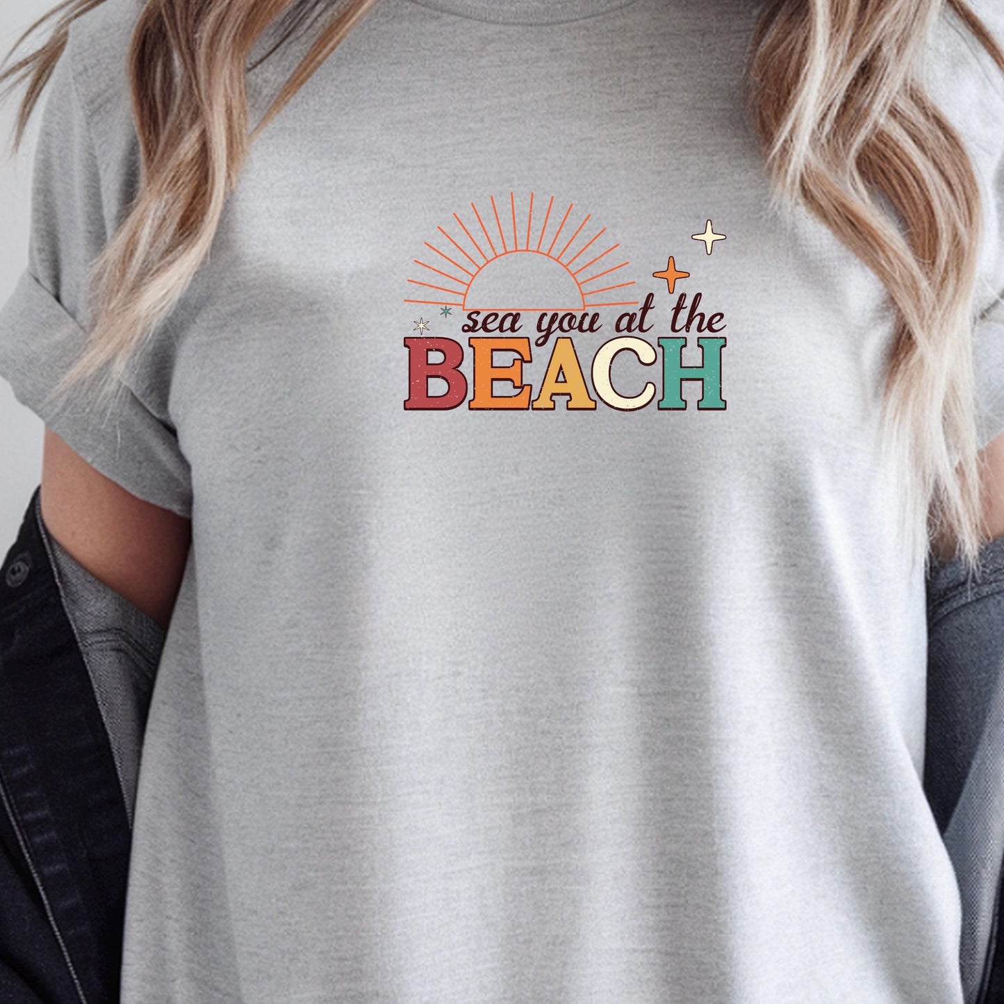 Sea You at the Beach Shirt, Beach Vacation Shirt, Summer Graphic Tee, Coastal Retro Beach Shirt