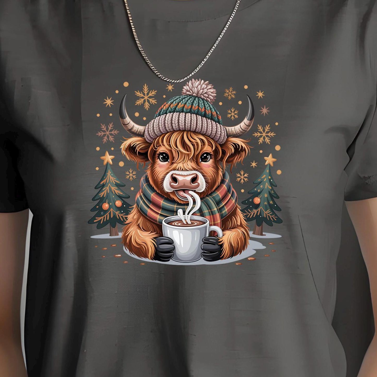 Highland Cow Hot Cocoa Sweatshirt or t shirt