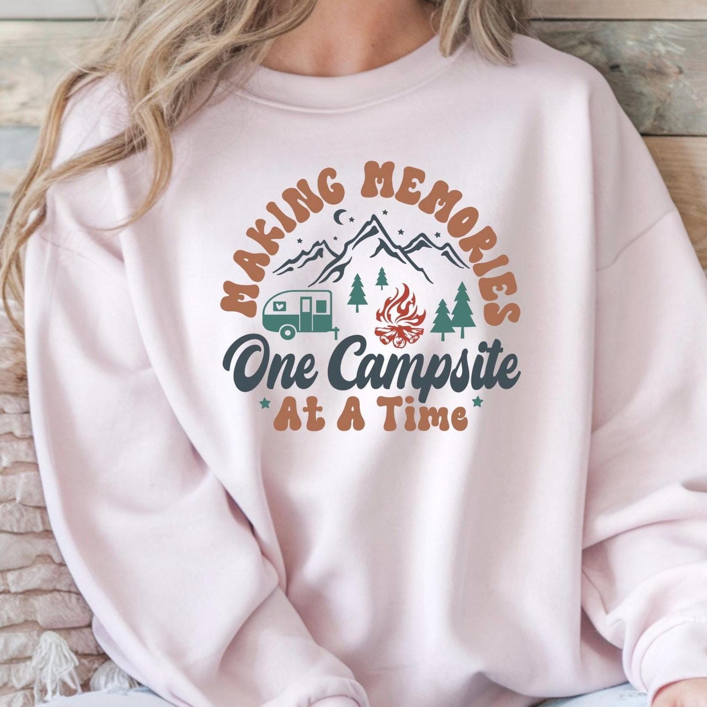 Camping Shirt or Sweatshirt – Making Memories One Campsite – RV & Nature Tee – Outdoor Adventure Gift