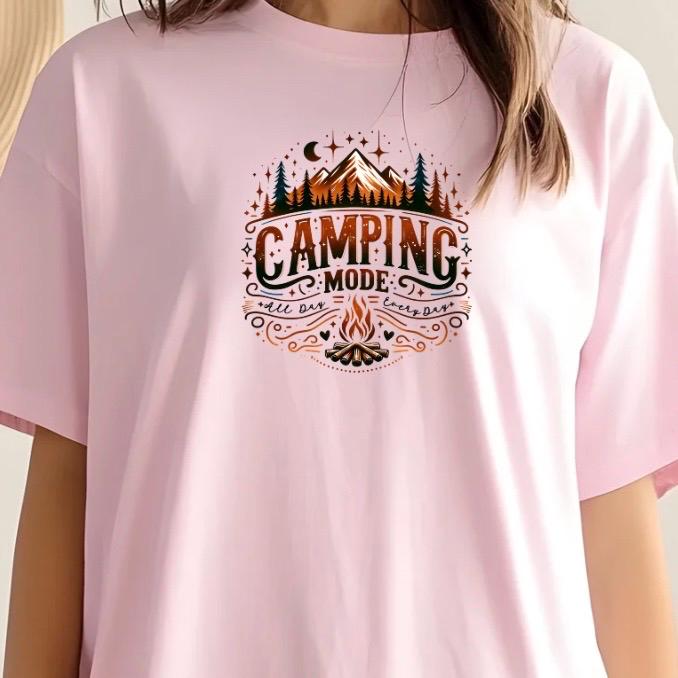 Camping Mode Shirt or Sweatshirt – Funny Camping Graphic Tee – Unisex Outdoor Lover Gift
