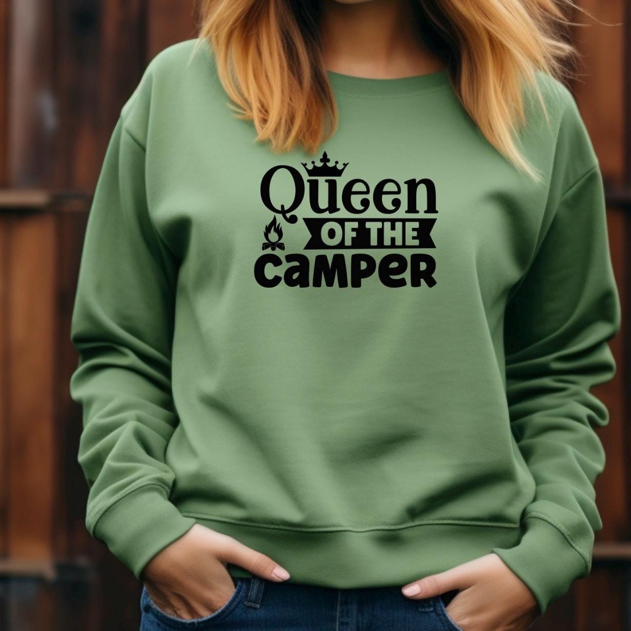 Queen of the Camper Sweatshirt, Funny RV Camping Gift