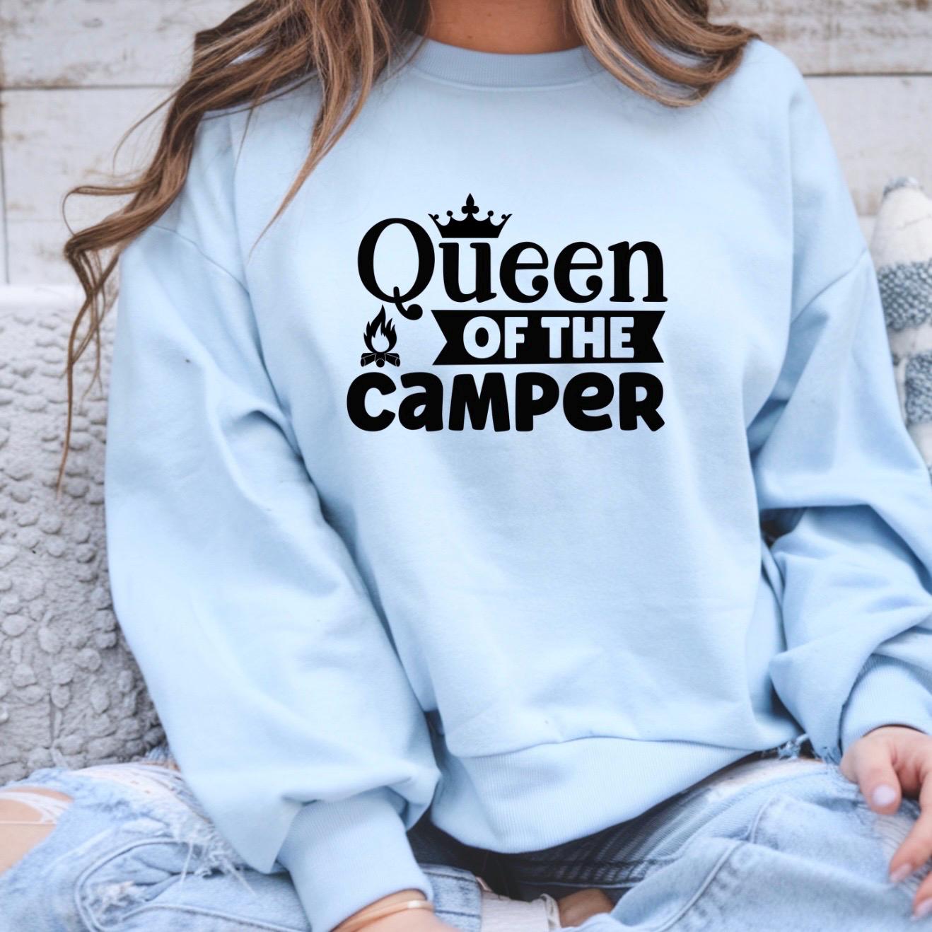 Queen of the Camper Sweatshirt, Funny RV Camping Gift