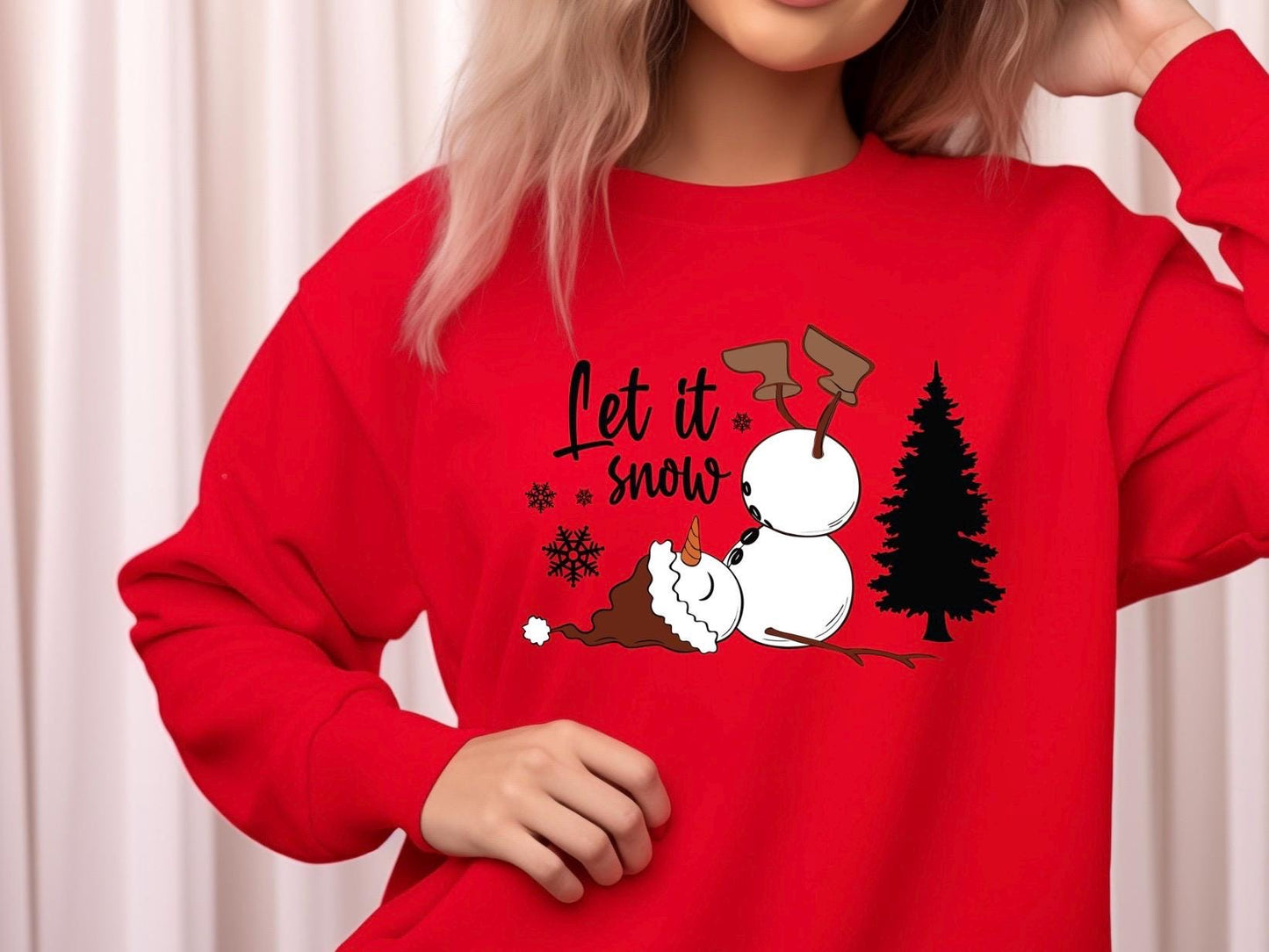Funny Let It Snow Snowman Tee or sweatshirt