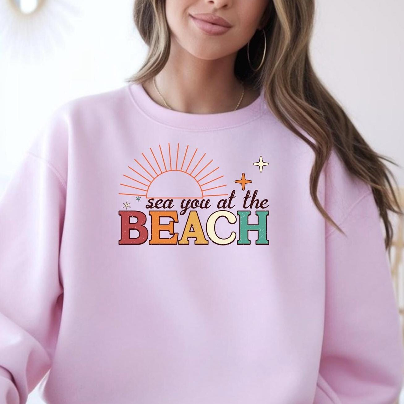 Sea You at the Beach Shirt, Beach Vacation Shirt, Summer Graphic Tee, Coastal Retro Beach Shirt