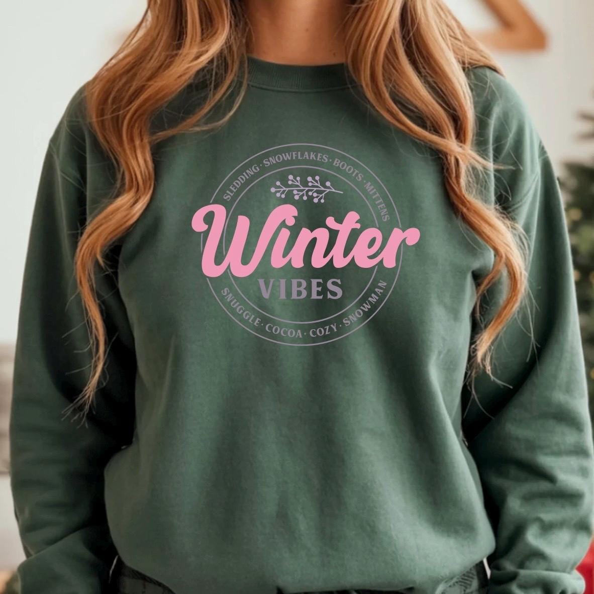 Winter Vibes" Graphic Tee | unisex Winter T-Shirt or sweatshirt for Women