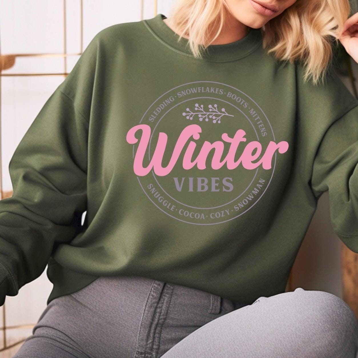 Winter Vibes" Graphic Tee | unisex Winter T-Shirt or sweatshirt for Women