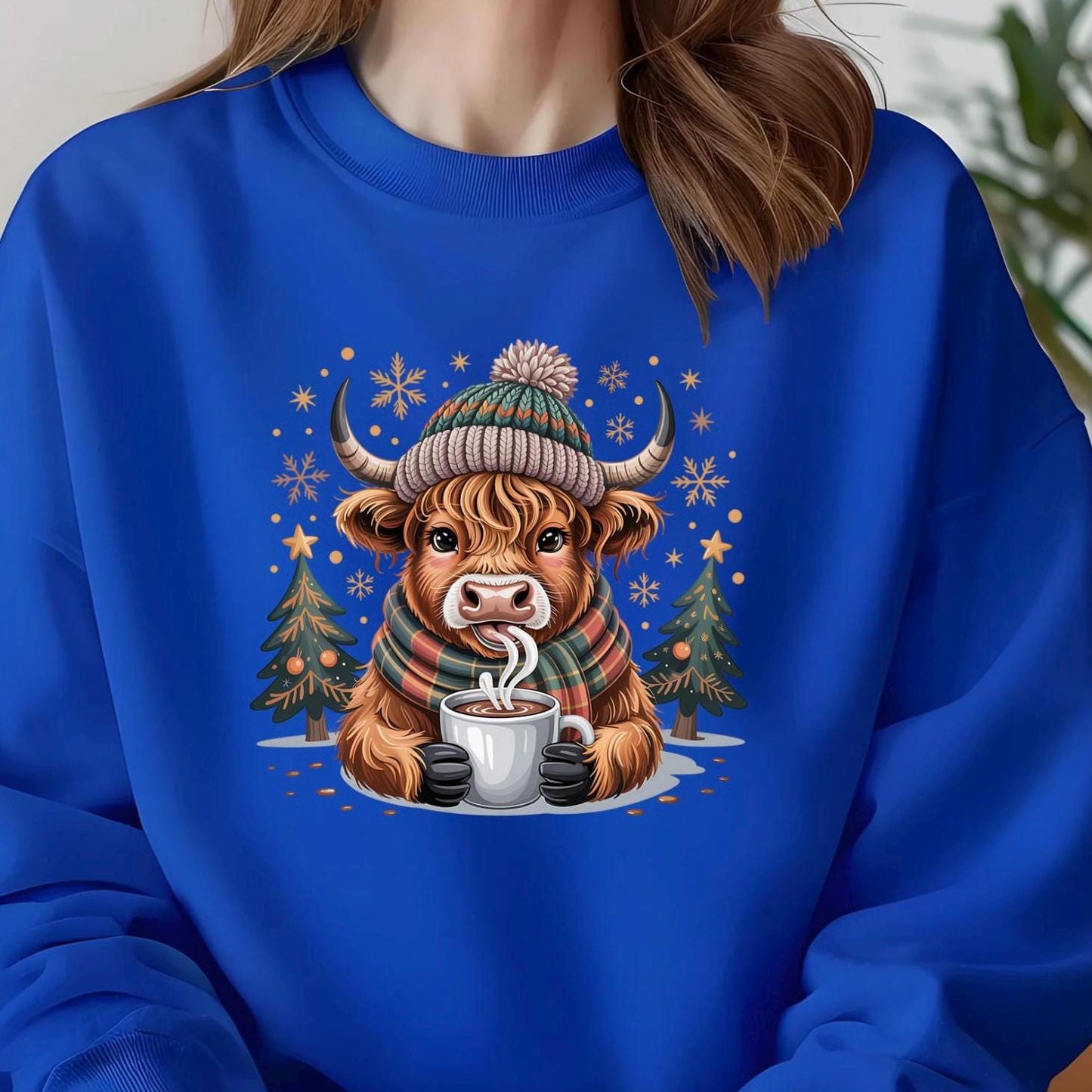 Highland Cow Hot Cocoa Sweatshirt or t shirt