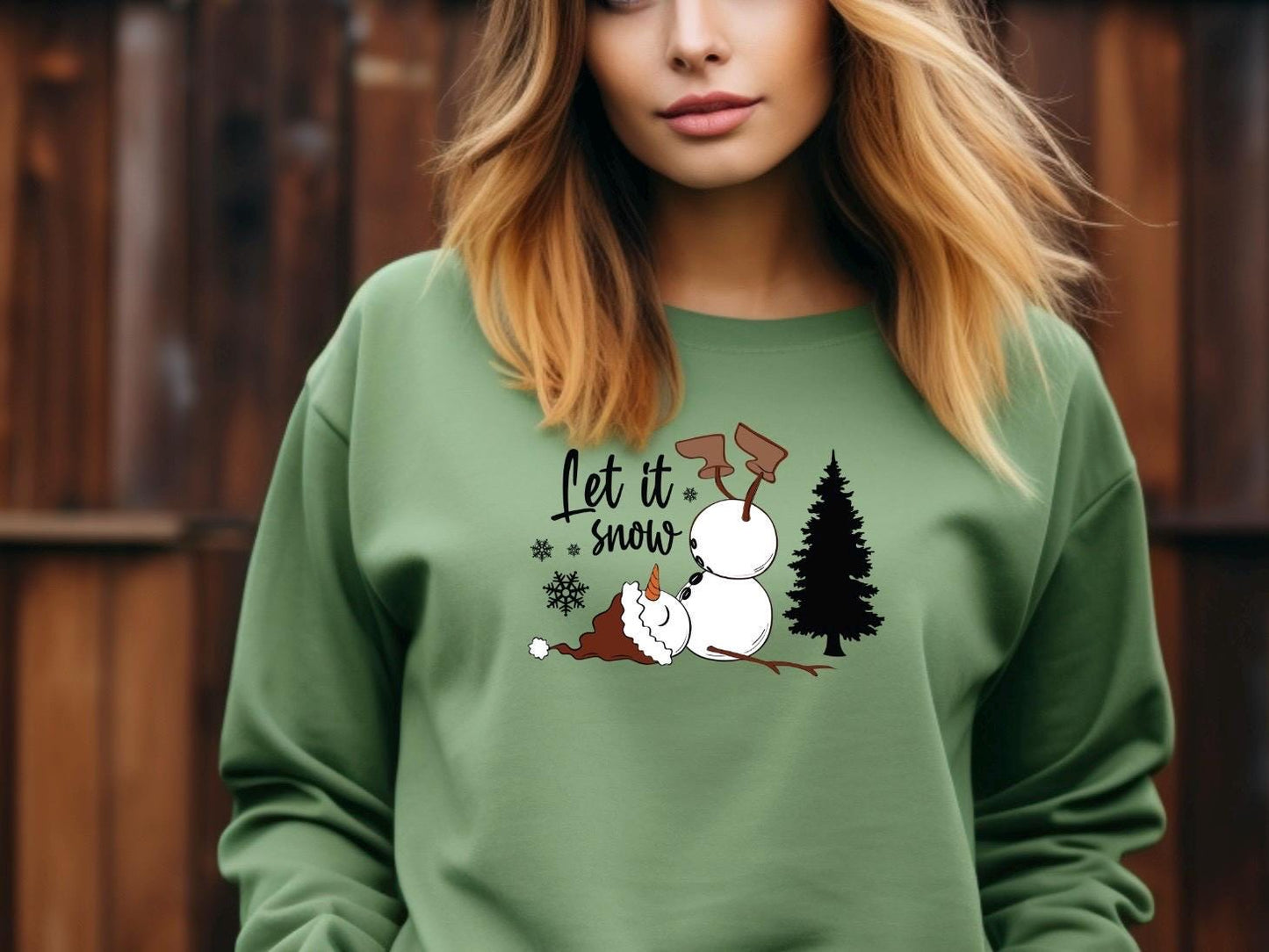 Funny Let It Snow Snowman Tee or sweatshirt