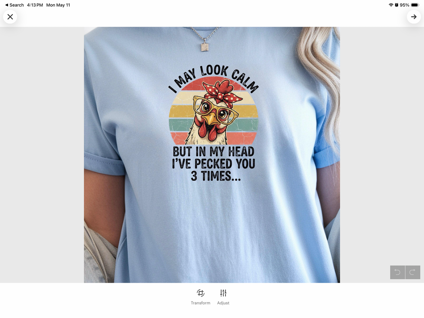 I May Look Calm Chicken Sweatshirt (Copy)