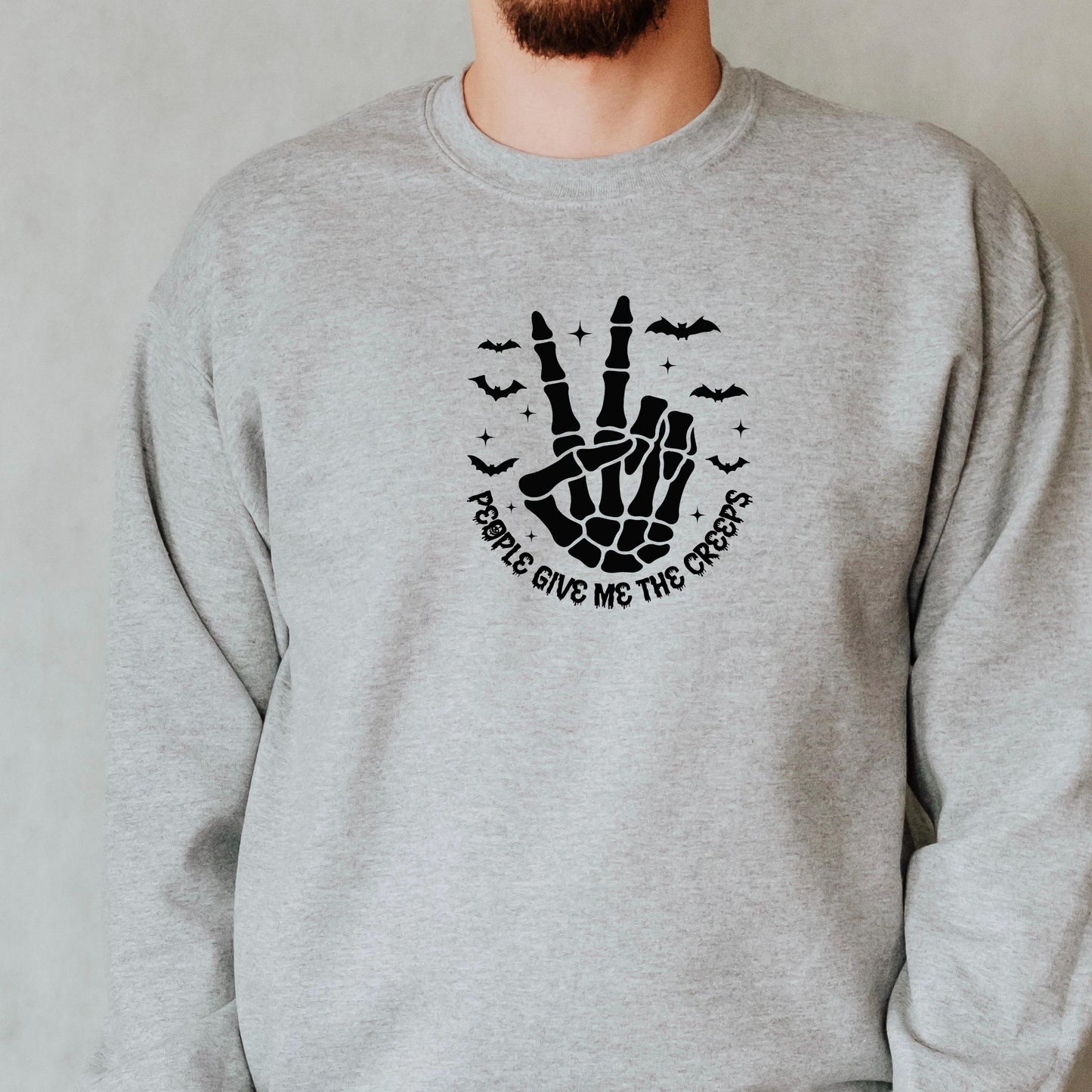 Skeleton Peace Sign Shirt, Spooky Halloween Graphic Tee, Fall Vibes