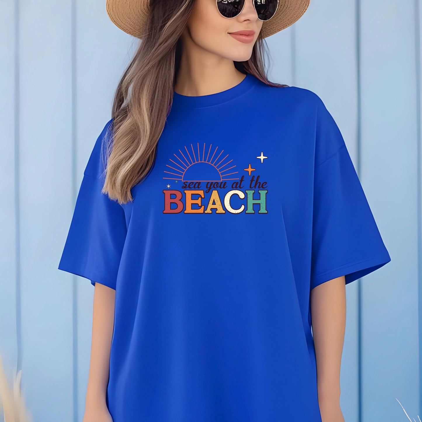 Sea You at the Beach Shirt, Beach Vacation Shirt, Summer Graphic Tee, Coastal Retro Beach Shirt
