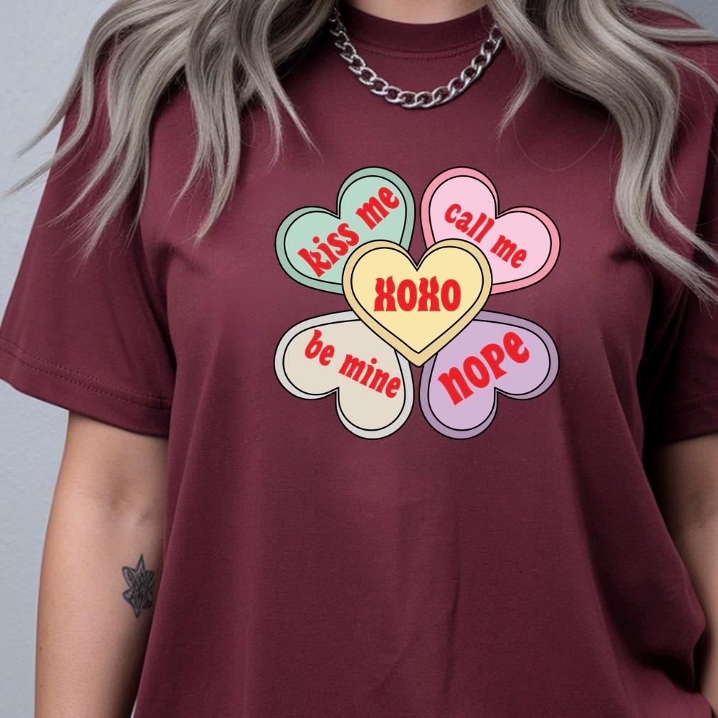 Valentine Conversation Hearts Crewneck — seasonal, gift‑friendly