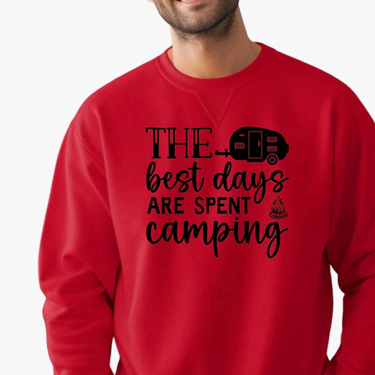 The Best Days Are Spent Camping" Graphic Tee or sweatshirt | RV Camper T-Shirt