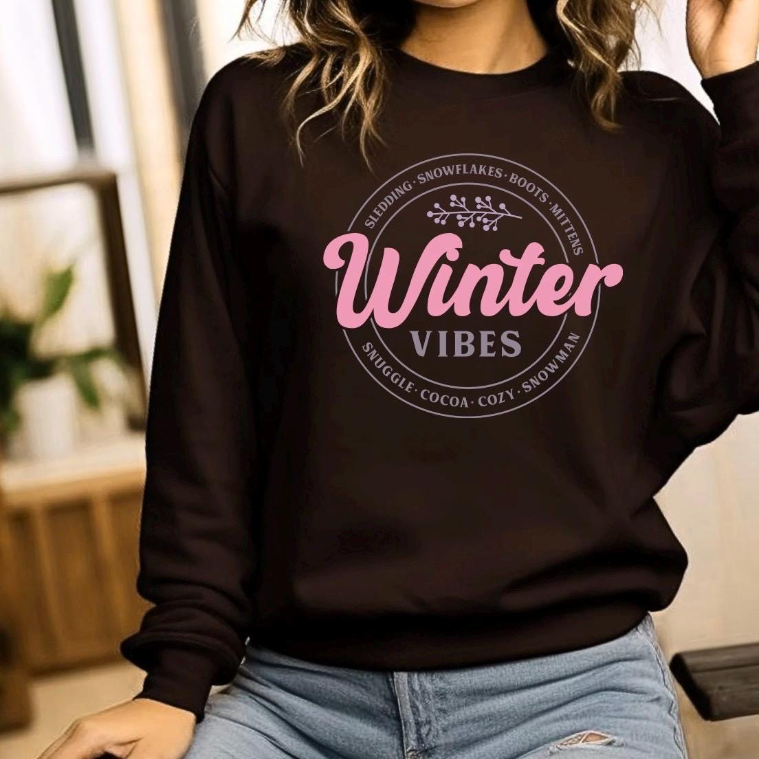 Winter Vibes" Graphic Tee | unisex Winter T-Shirt or sweatshirt for Women