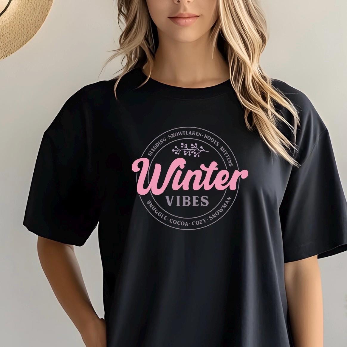 Winter Vibes" Graphic Tee | unisex Winter T-Shirt or sweatshirt for Women