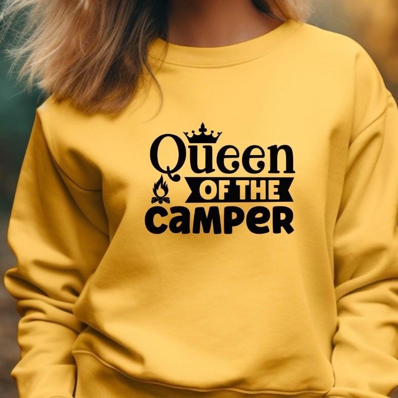 Queen of the Camper Sweatshirt, Funny RV Camping Gift