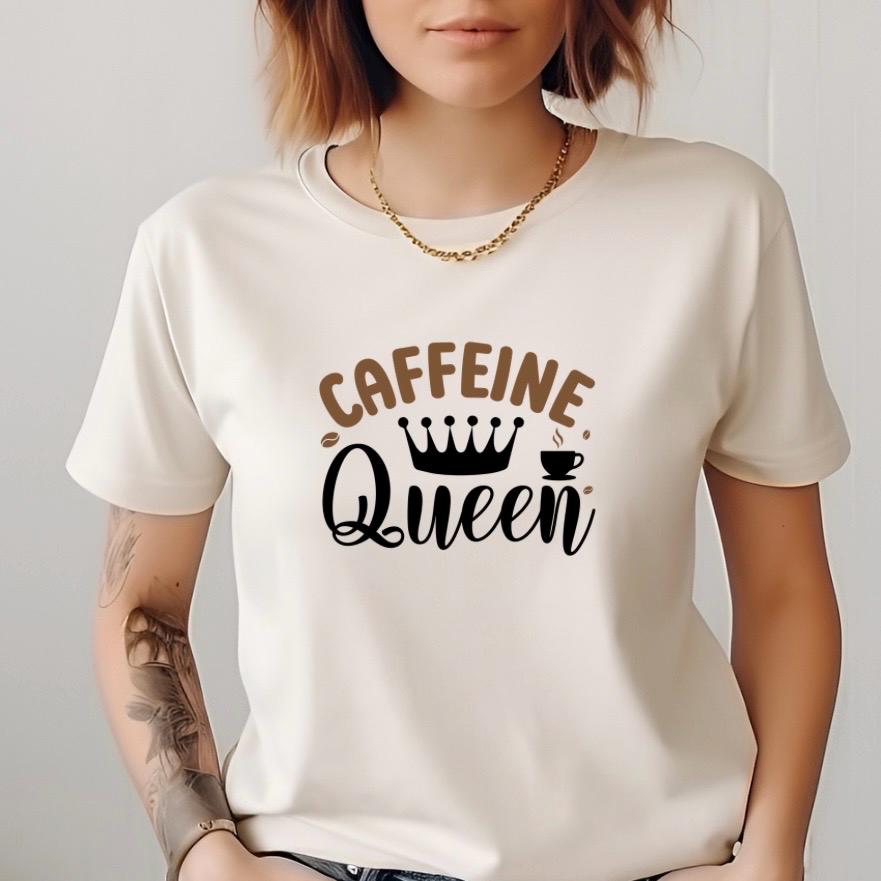 Caffeine Queen Graphic Apparel | Cozy Sweatshirt & Casual T-Shirt
