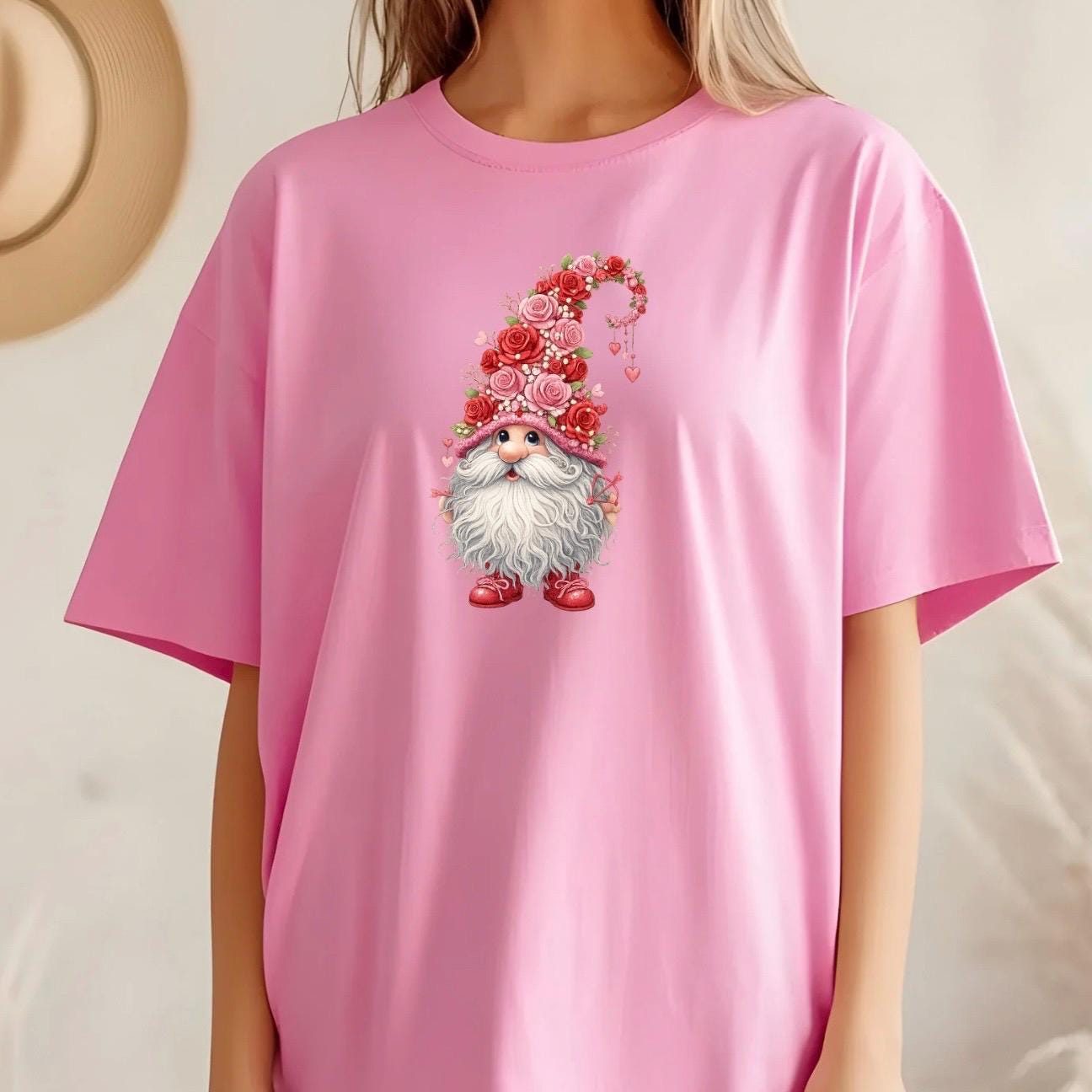 Valentine Gnome Shirt or Sweatshirt – Gildan Unisex Fit – Cute DTF Print for Women & Teens
