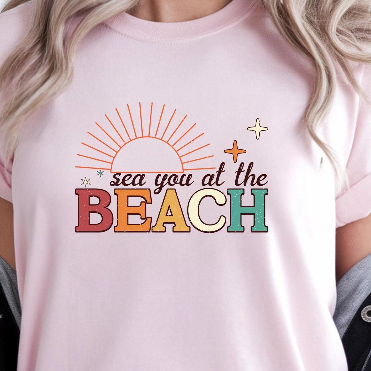 Sea You at the Beach Shirt, Beach Vacation Shirt, Summer Graphic Tee, Coastal Retro Beach Shirt