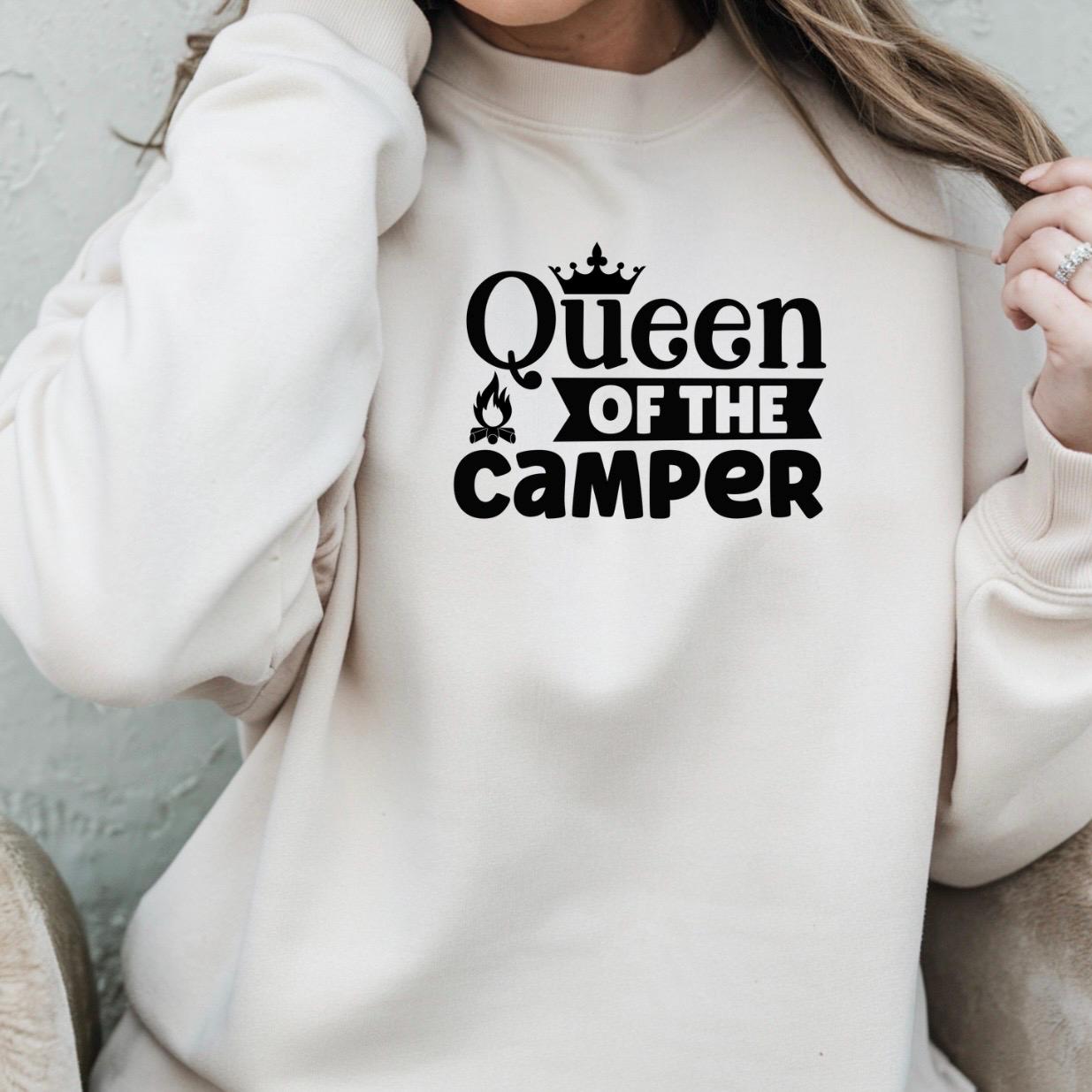Queen of the Camper Sweatshirt, Funny RV Camping Gift