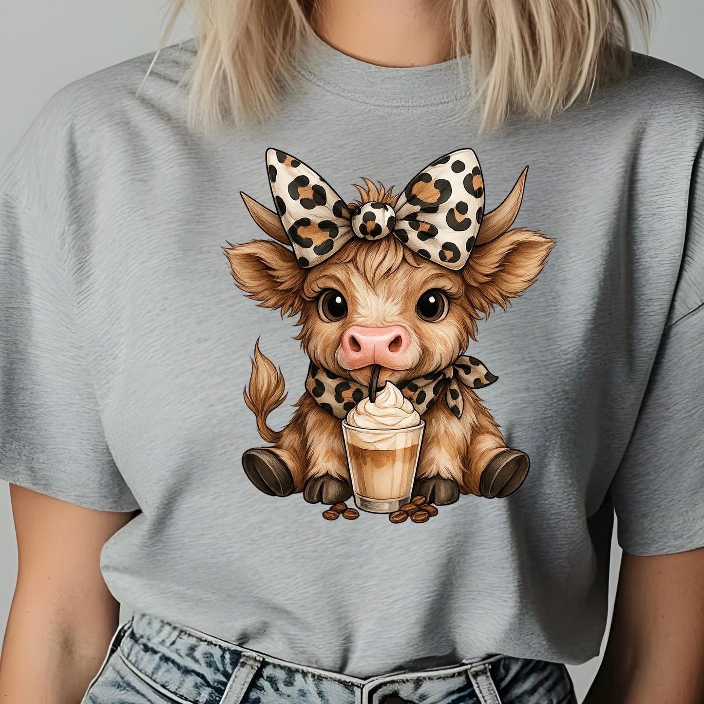 Highland Cow T Shirt or Sweatshirt Cute Cow Graphic Tee Cozy Animal Lover Gift Unisex Gildan