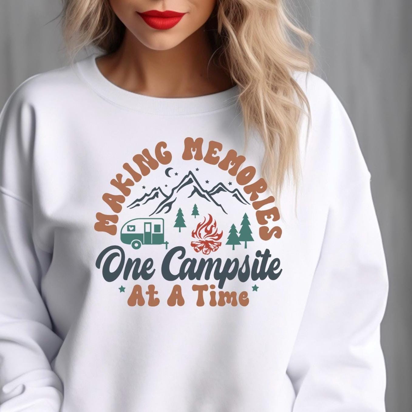 Camping Shirt or Sweatshirt – Making Memories One Campsite – RV & Nature Tee – Outdoor Adventure Gift