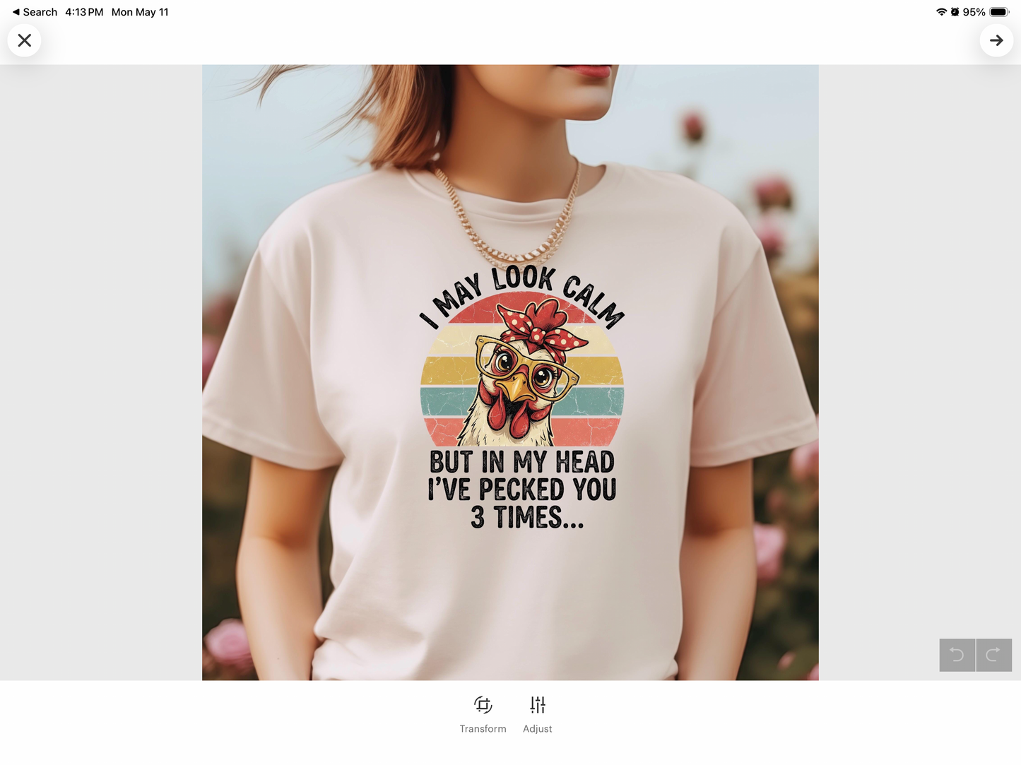 I May Look Calm Chicken Sweatshirt (Copy)