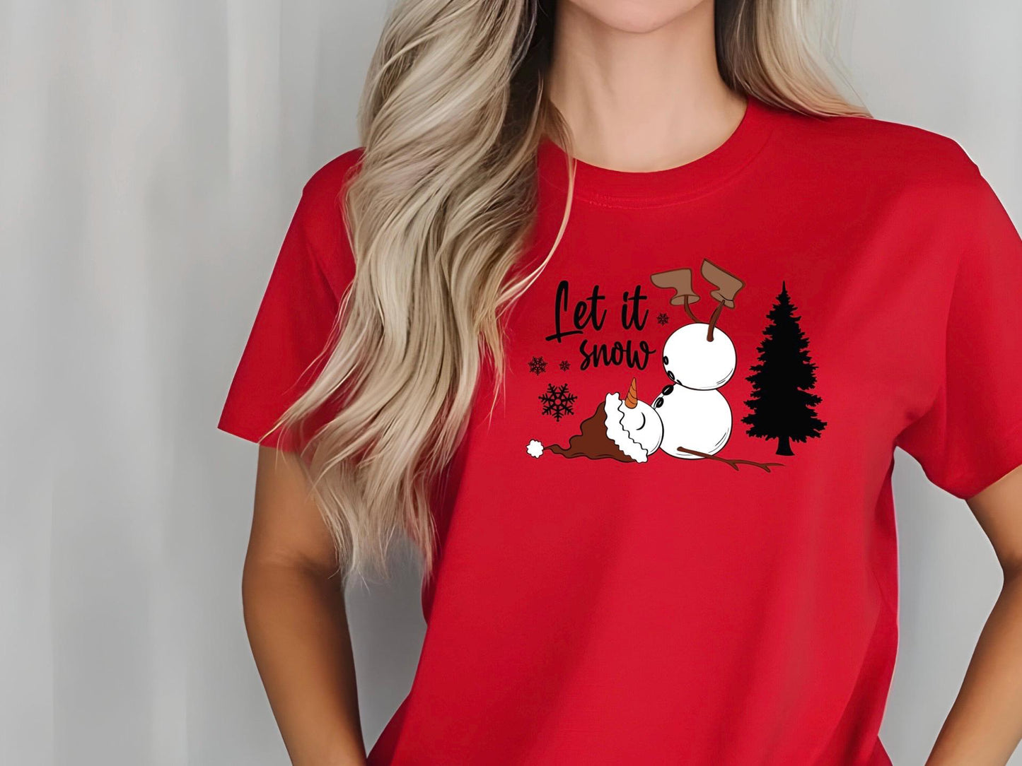 Funny Let It Snow Snowman Tee or sweatshirt
