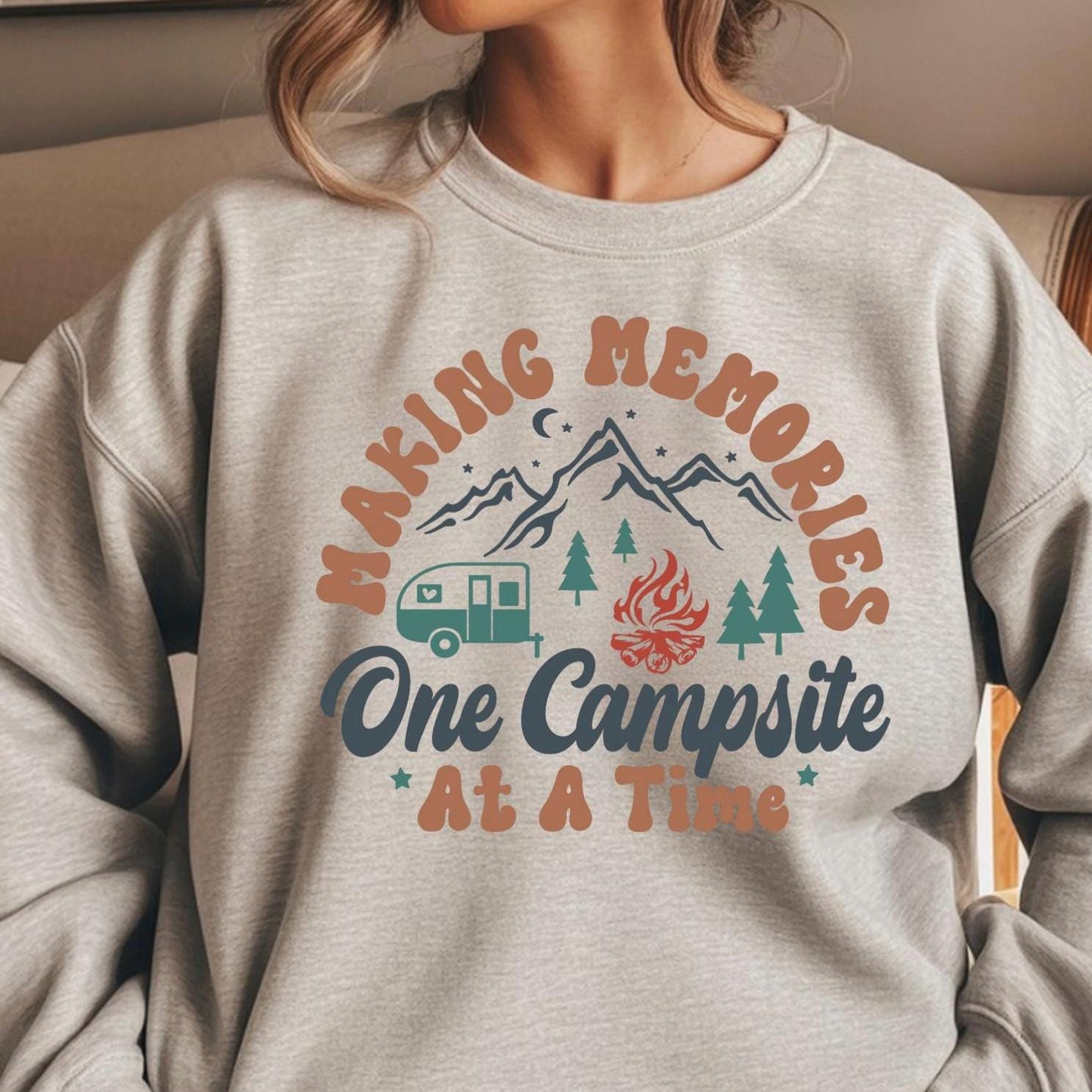 Camping Shirt or Sweatshirt – Making Memories One Campsite – RV & Nature Tee – Outdoor Adventure Gift