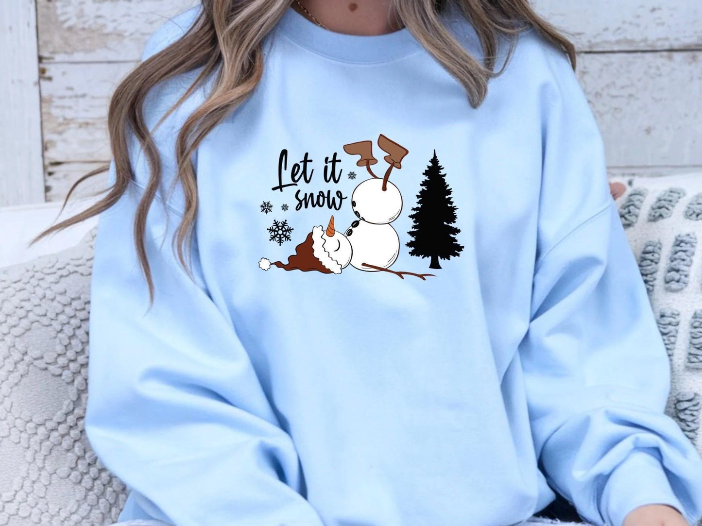 Funny Let It Snow Snowman Tee or sweatshirt