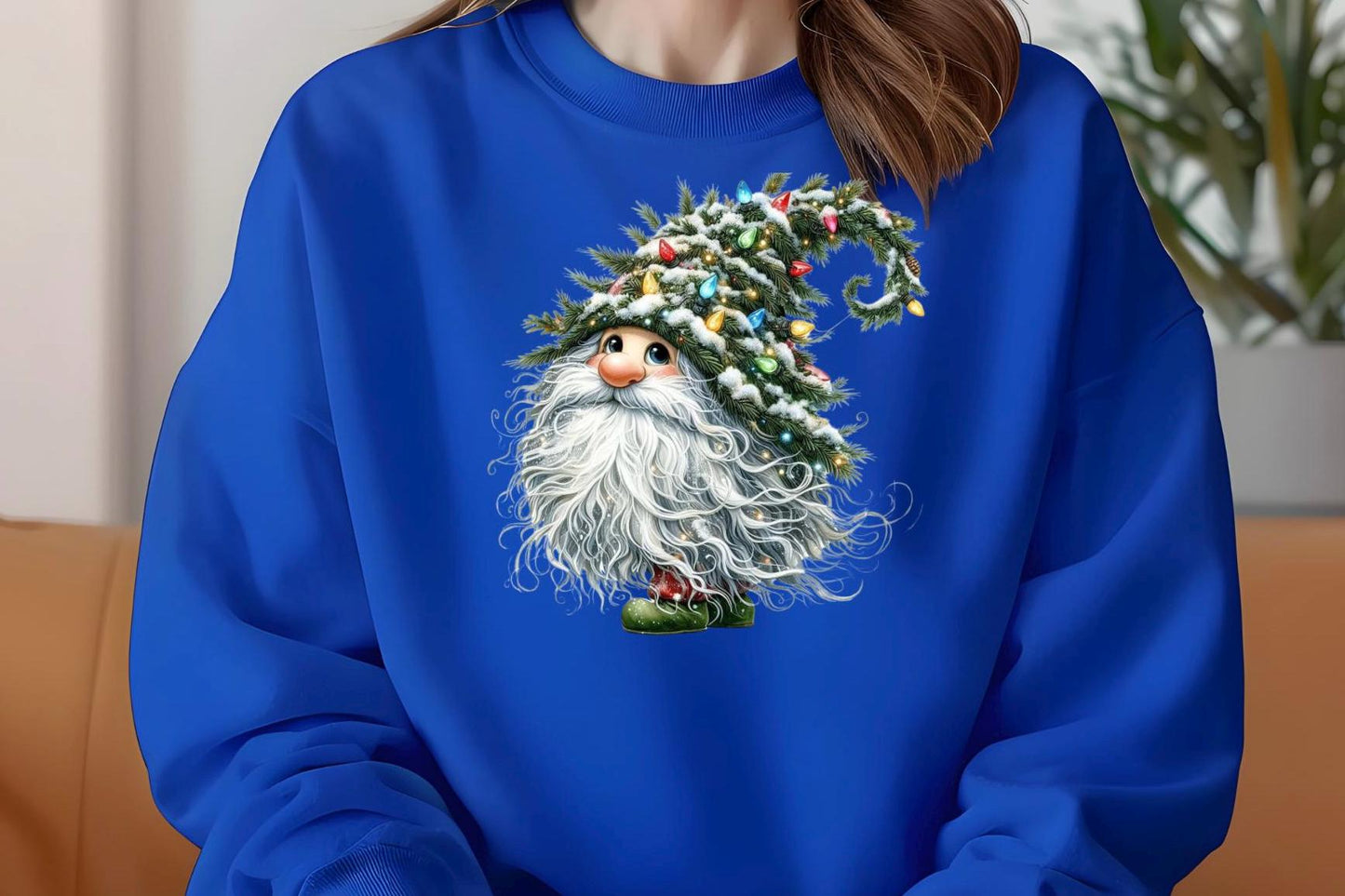 Whimsical Christmas Gnome Sweatshirt or Tee – Cozy Winter Apparel for Holiday Lovers