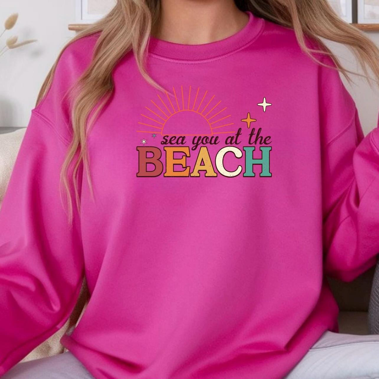 Sea You at the Beach Shirt, Beach Vacation Shirt, Summer Graphic Tee, Coastal Retro Beach Shirt