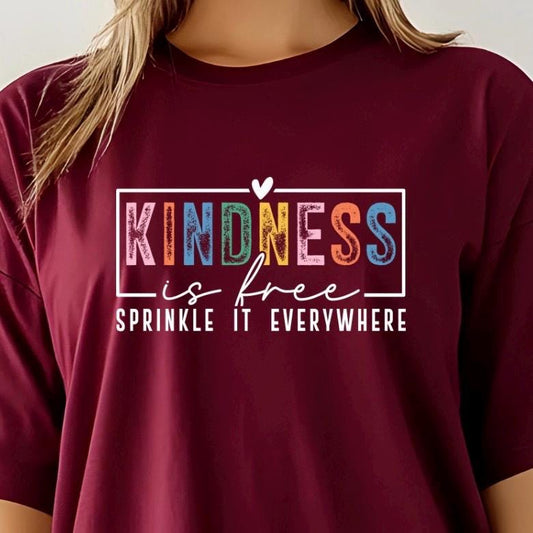 Kindness Is Free Shirt or Sweatshirt | Positivity Quote Tee | Mental Health Self Care Gift
