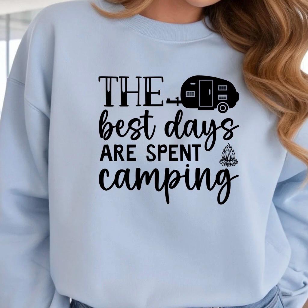 The Best Days Are Spent Camping" Graphic Tee or sweatshirt | RV Camper T-Shirt
