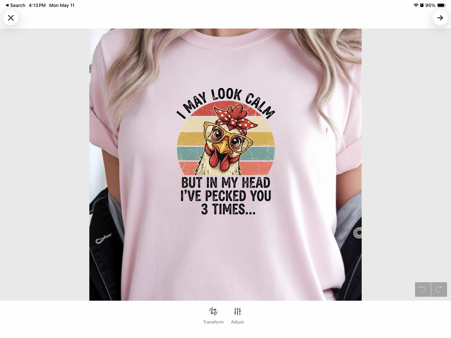 I May Look Calm Chicken Sweatshirt (Copy)