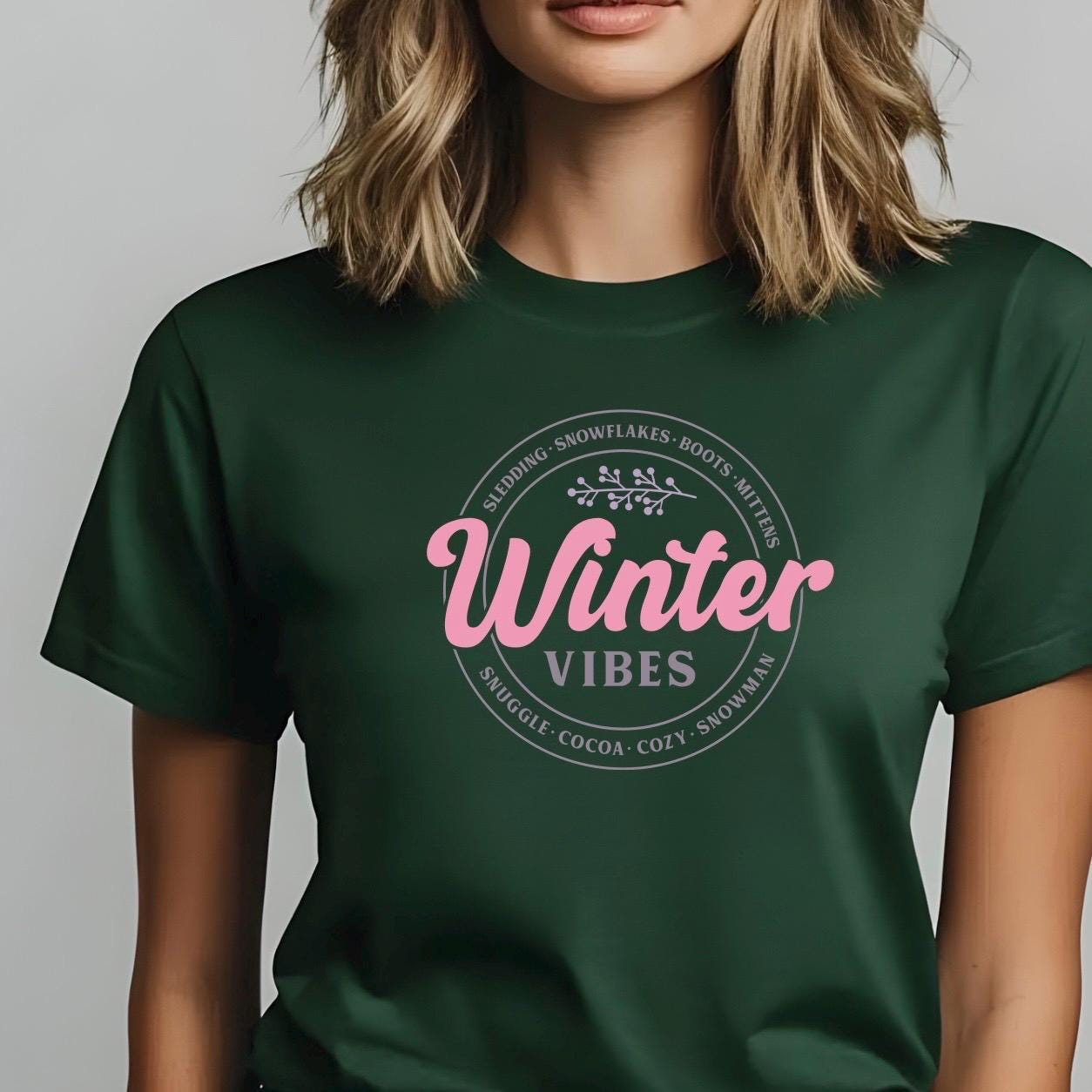 Winter Vibes" Graphic Tee | unisex Winter T-Shirt or sweatshirt for Women