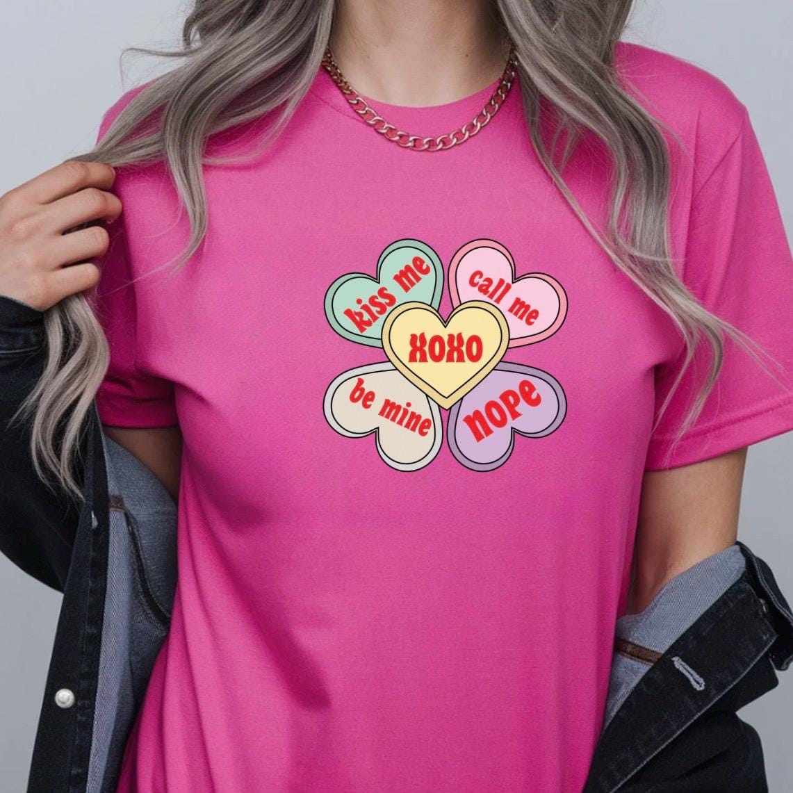 Valentine Conversation Hearts Crewneck — seasonal, gift‑friendly