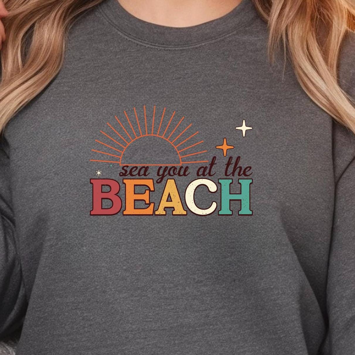 Sea You at the Beach Shirt, Beach Vacation Shirt, Summer Graphic Tee, Coastal Retro Beach Shirt