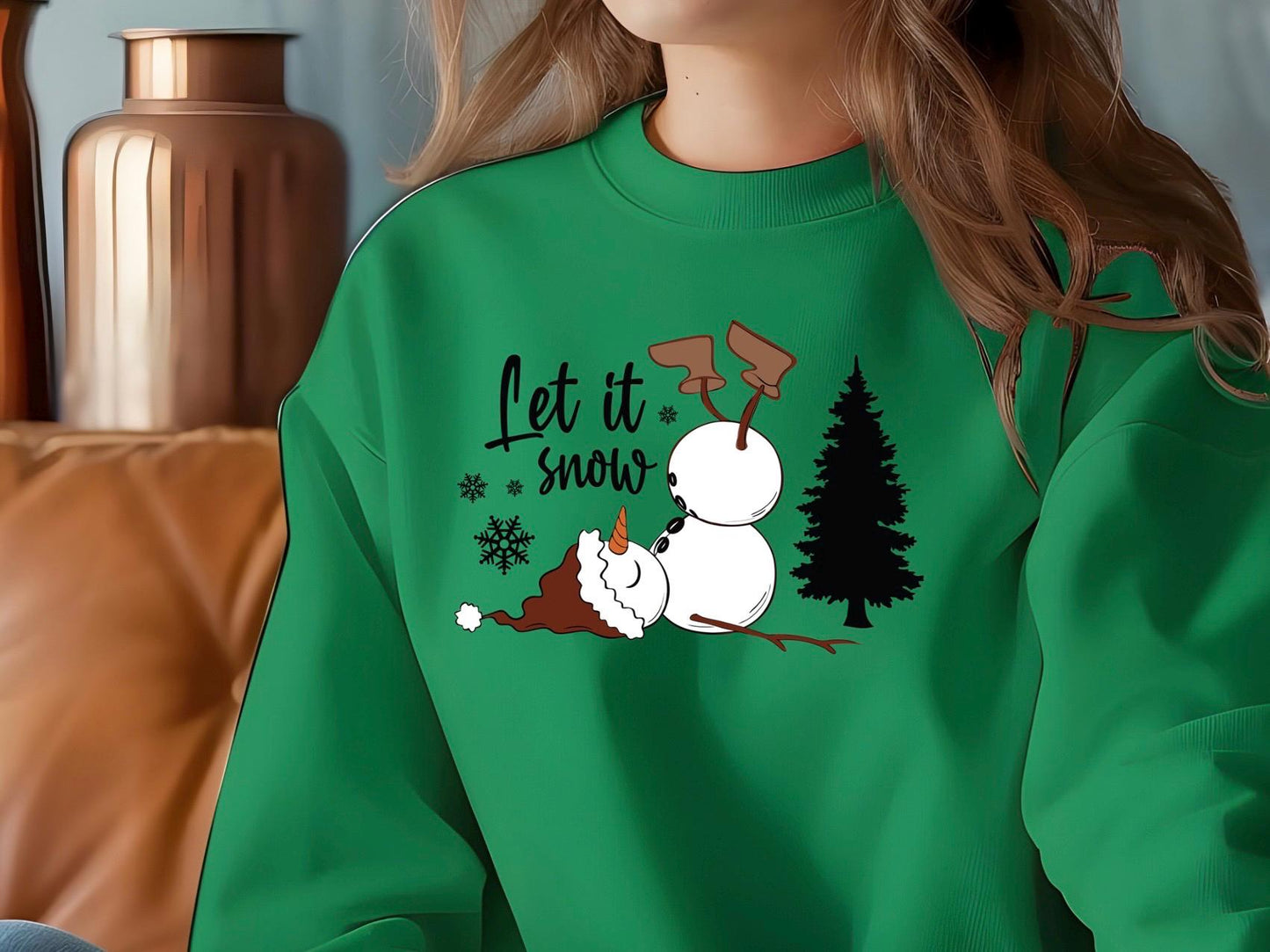 Funny Let It Snow Snowman Tee or sweatshirt