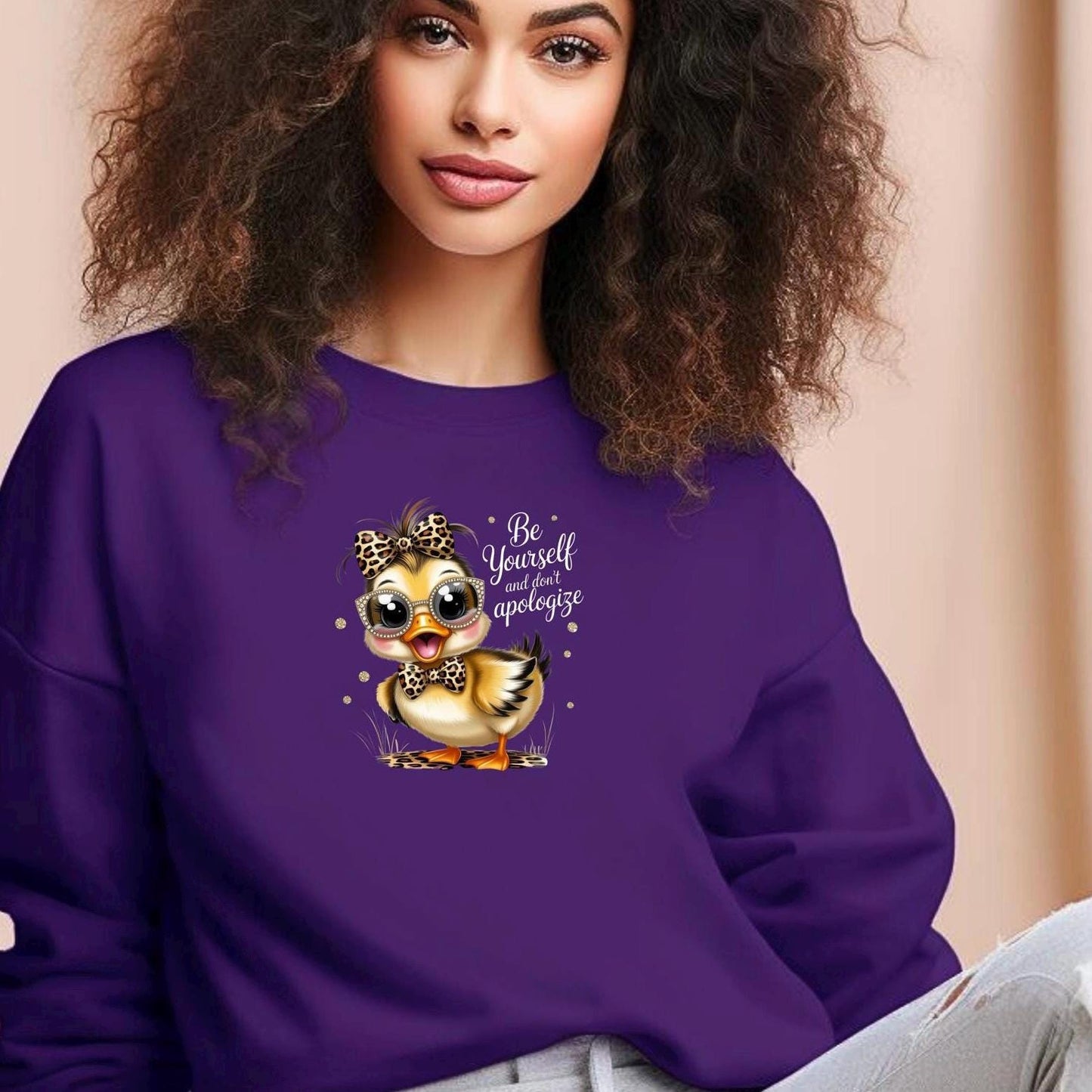 Be Yourself Shirt Cute Duck Shirt or sweatshirt Funny Animal Tee Inspirational Shirt Gift for Her Tee