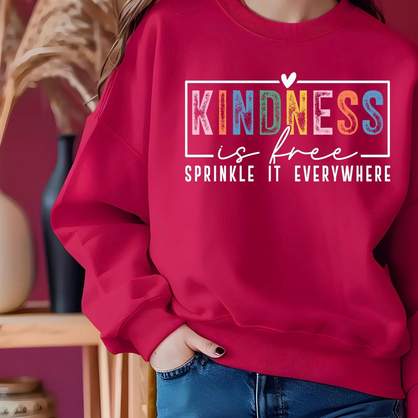 Kindness Is Free Shirt Sweatshirt | Positivity Quote Tee | Mental Health Self Care Gift
