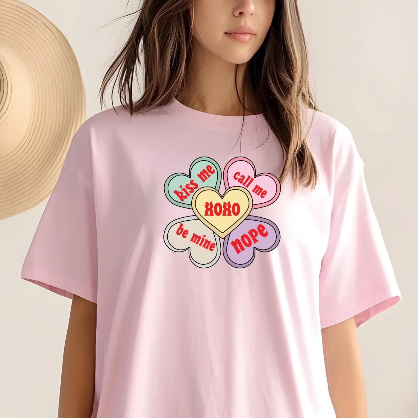 Valentine Conversation Hearts Crewneck — seasonal, gift‑friendly