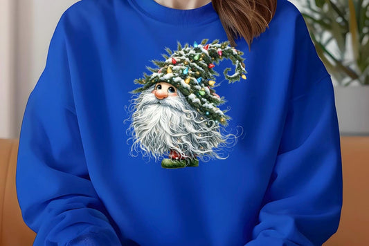 Whimsical Christmas Gnome Sweatshirt or Tee – Cozy Winter Apparel for Holiday Lovers