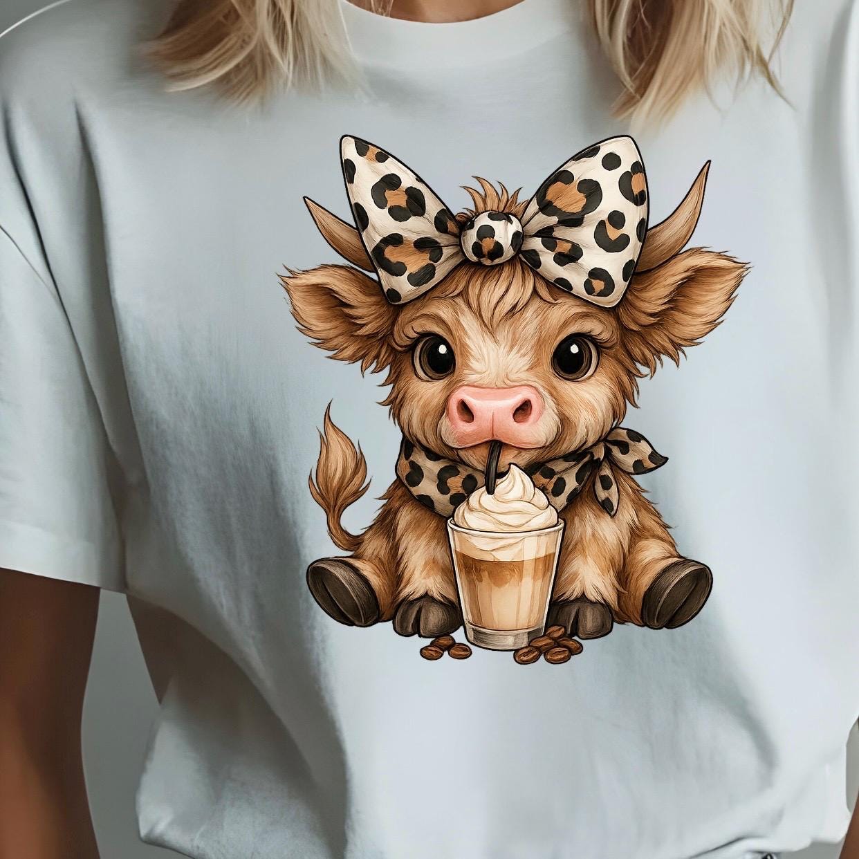 Highland Cow T Shirt or Sweatshirt Cute Cow Graphic Tee Cozy Animal Lover Gift Unisex Gildan