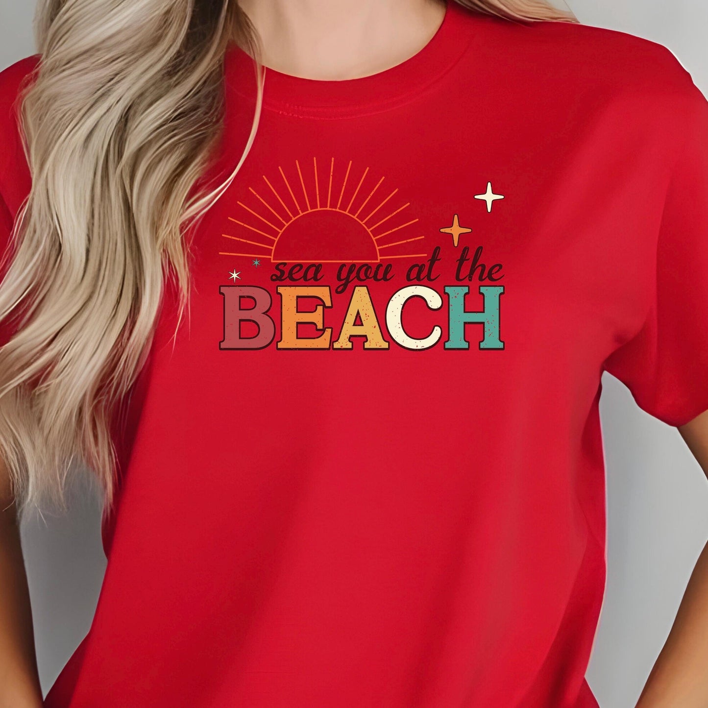 Sea You at the Beach Shirt, Beach Vacation Shirt, Summer Graphic Tee, Coastal Retro Beach Shirt