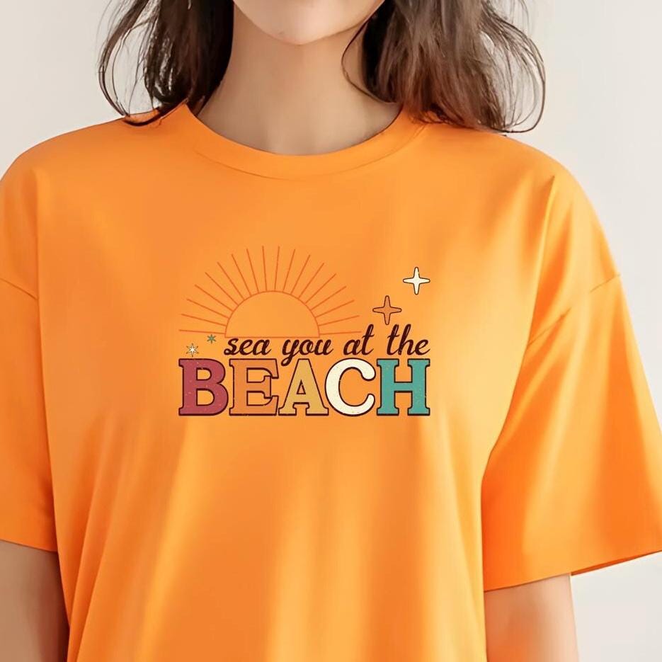 Sea You at the Beach Shirt, Beach Vacation Shirt, Summer Graphic Tee, Coastal Retro Beach Shirt