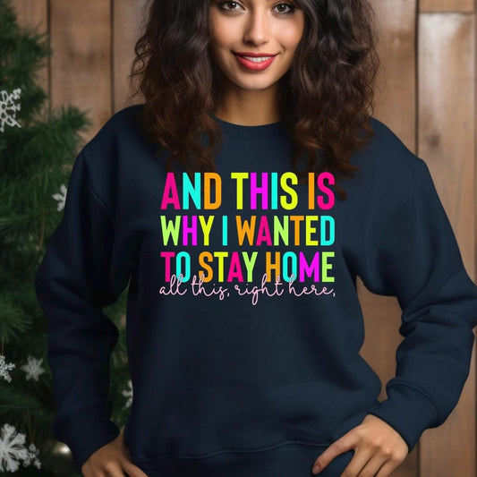 And This Is Why I Wanted To Stay Home Sweatshirt - Funny Introvert Pullover